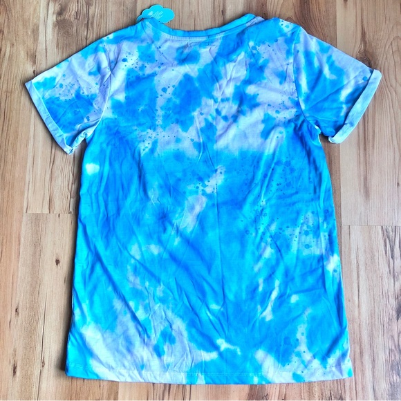 NEW JOJO SIWA Tie Dye Tee Shirt DANCE IT OUT Jojo & BowBow Large Blue Girl’s - Picture 4 of 16